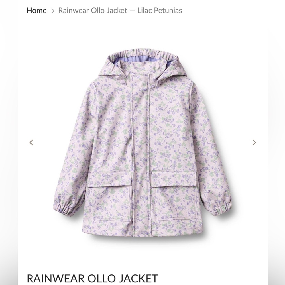 Wheat RAINWEAR OLLO JACKET Floral Kids Jacket